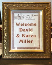 Welcome sign at the studio