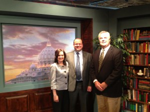 The Journey Home set with Karen and host Marcus Grodi